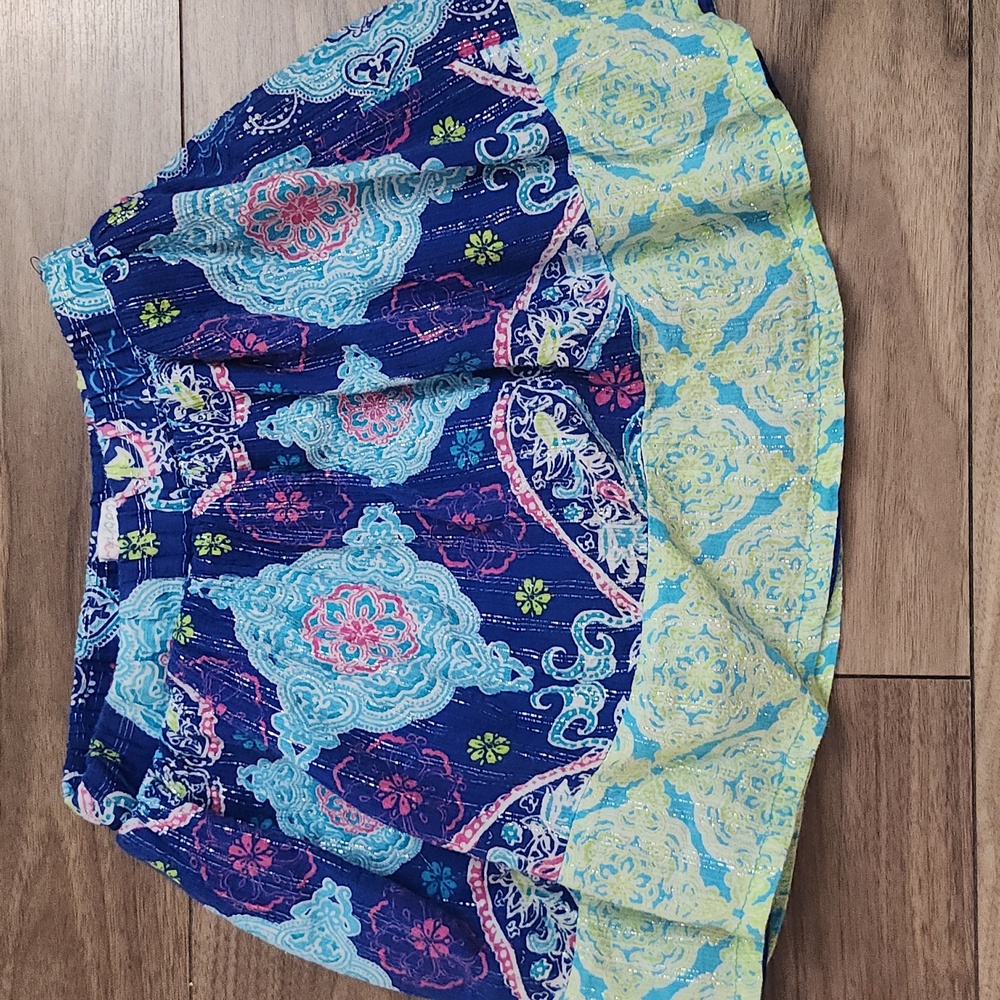 🔥Vibrant Colorful Floral Glittered Skirt, With Shorts